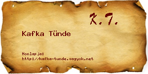 Kafka Tünde névjegykártya