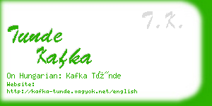 tunde kafka business card